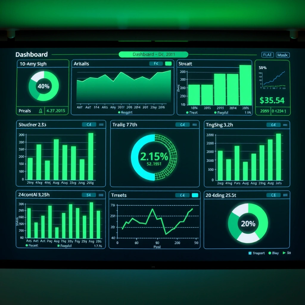 Dashboard de análisis financiero cyberpunk